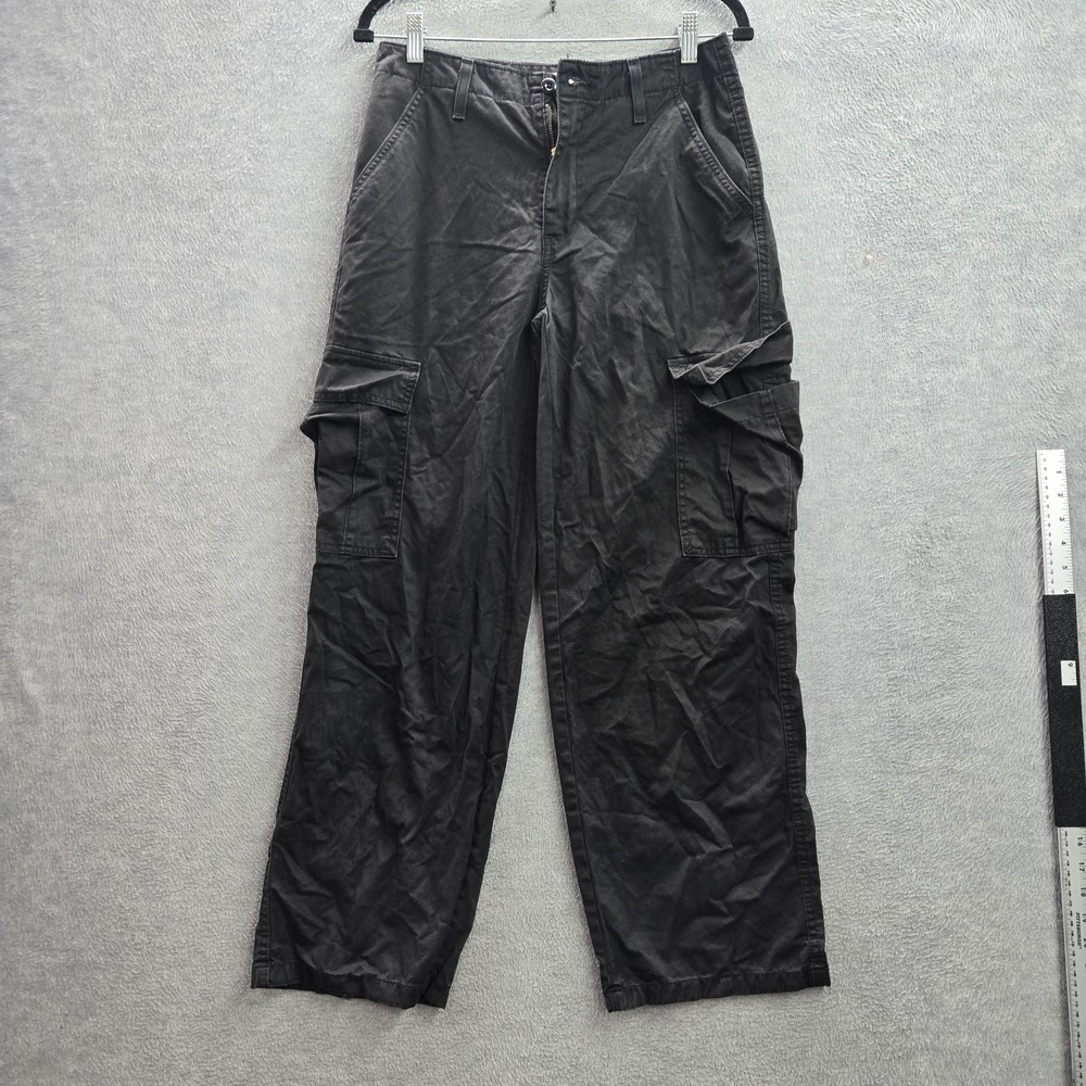 Levi's‎ 94 Women Pants 27X30 Black Cargo Baggy Twill 28" Utility